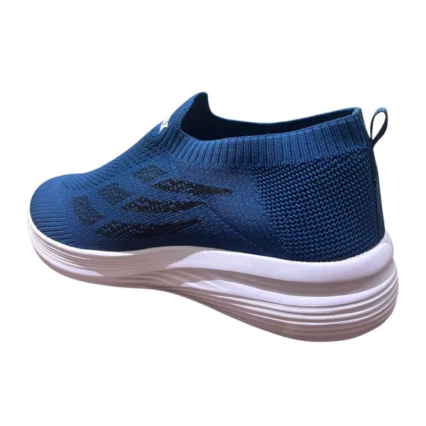 Blue_Knit_Upper_With_Memory_Foam_Sole_Flat_Walking_Shoes_For_Men