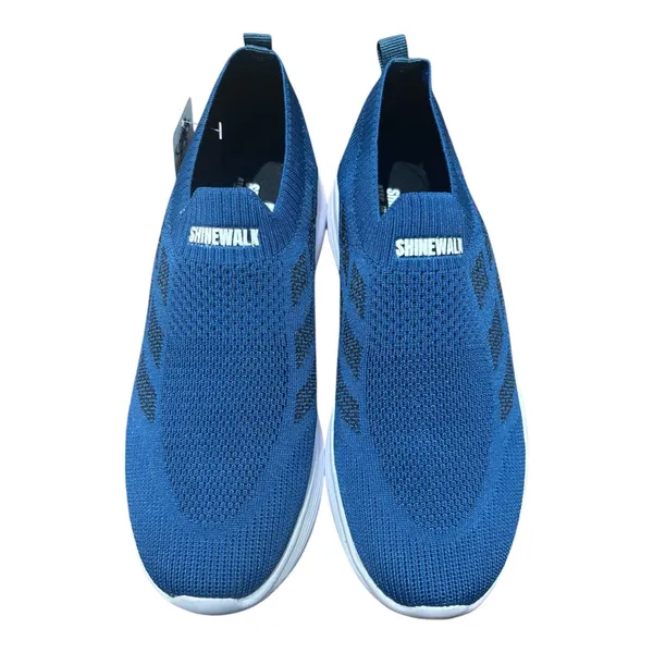 Blue_Knit_Upper_With_Memory_Foam_Sole_Flat_Walking_Shoes_For_Men