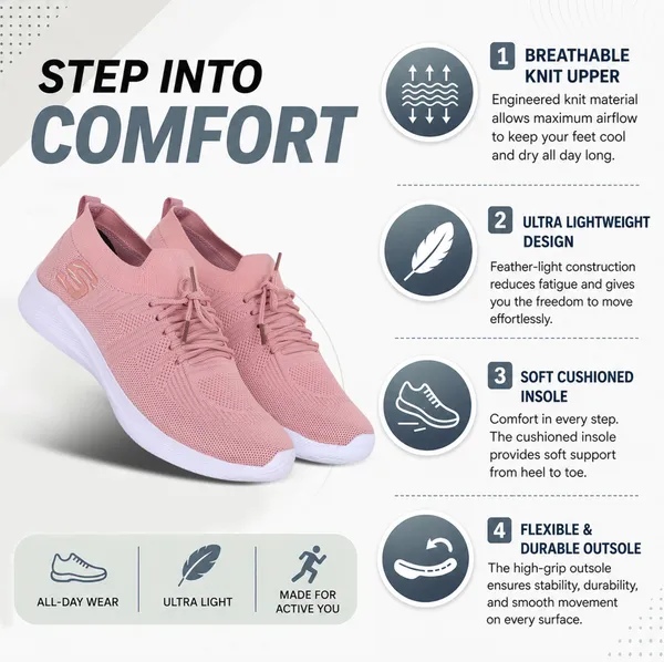 styvora_Women�s_Lightweight_Sports_Walking_Shoes_For_Women_(Pink)