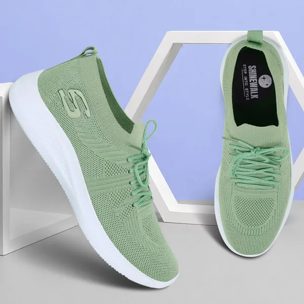 styvora_Women�s_Lightweight_Knit_Walking_Shoes_|_Breathable_Casual_Running_Sneakers_Walking_Shoes_For_Women_(Green)