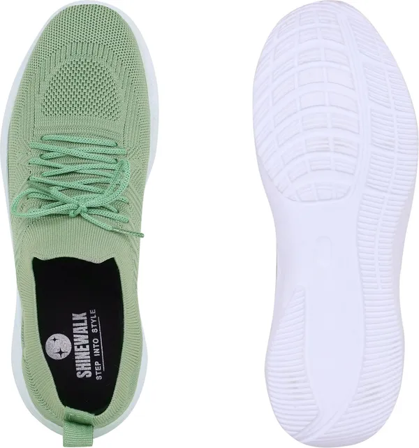 styvora_Women�s_Lightweight_Knit_Walking_Shoes_|_Breathable_Casual_Running_Sneakers_Walking_Shoes_For_Women_(Green)
