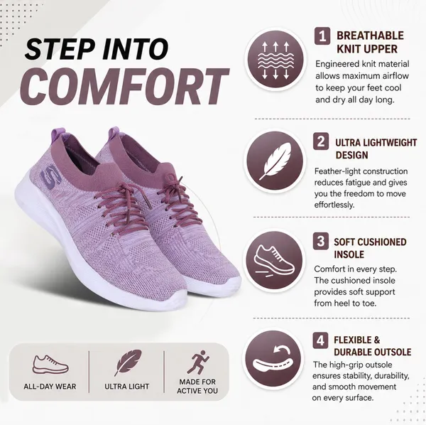 styvora_Women�s_Lightweight_Knit_Walking_Shoes_|_Breathable_Casual_Running_Sneakers_Walking_Shoes_For_Women_(Purple)