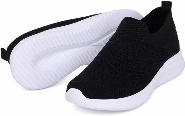 styvora_Women�s_Slip-On_Walking_Shoes_|_Lightweight_Breathable_Knit_Sneakers_for_Women_Slip_On_Sneakers_For_Women_(Black)