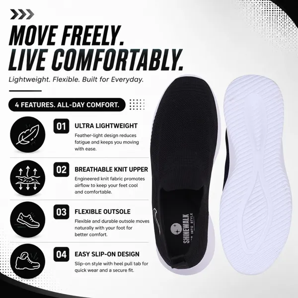 styvora_Women�s_Slip-On_Walking_Shoes_|_Lightweight_Breathable_Knit_Sneakers_for_Women_Slip_On_Sneakers_For_Women_(Black)