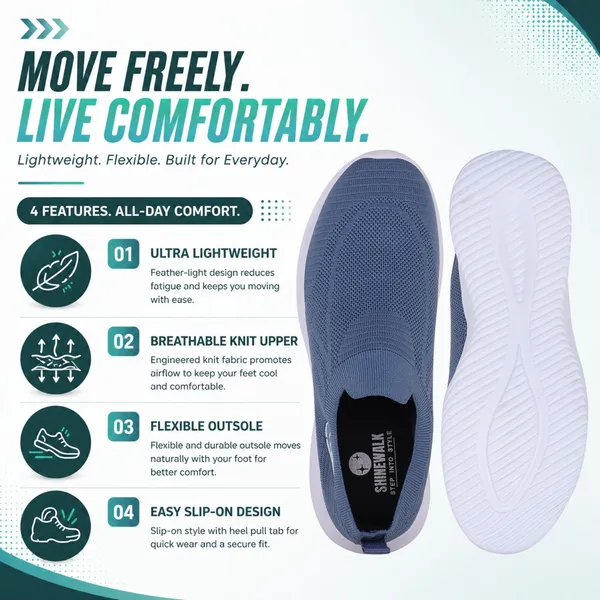 styvora_Women�s_Slip-On_Walking_Shoes_|_Lightweight_Breathable_Knit_Sneakers_for_Women_Slip_On_Sneakers_For_Women_(Blue)