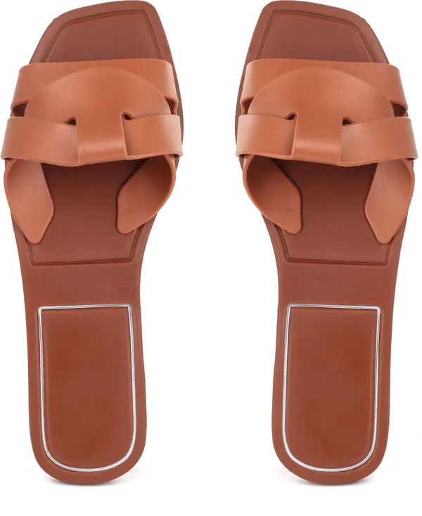 Soft_Sole_Brown_Tpr_Synthetic_Leather_Slide_Sandal_For_Women