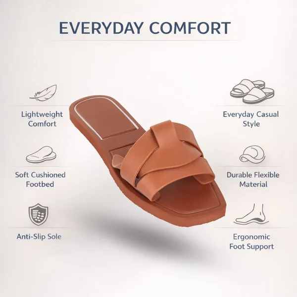 Soft_Sole_Brown_Tpr_Synthetic_Leather_Slide_Sandal_For_Women