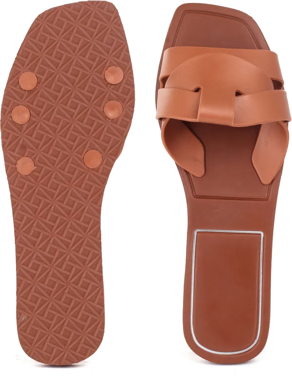 Soft_Sole_Brown_Tpr_Synthetic_Leather_Slide_Sandal_For_Women