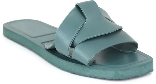 Soft_Sole_Green_Tpr_Synthetic_Leather_Slide_Sandal_For_Women