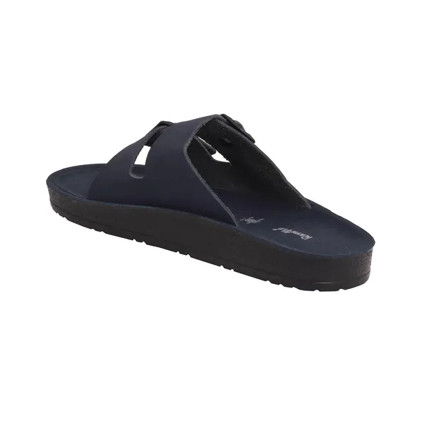 Navy_Blue_Synthetic_Leather_Upper_Eva_Midsole_Rubber_Outsole_Flat_Slip-on_Sandals_For_Men