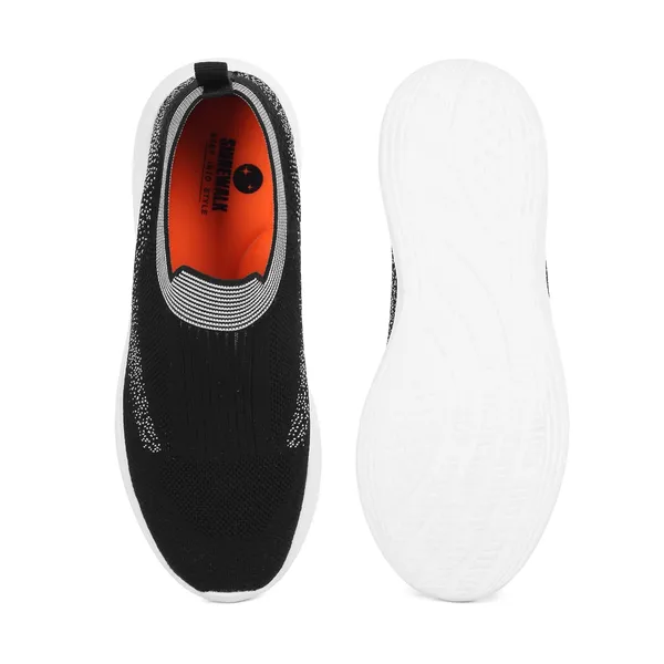 Black_Knit_Upper_With_Memory_Foam_Sole_Flat_Walking_Shoes_For_Men