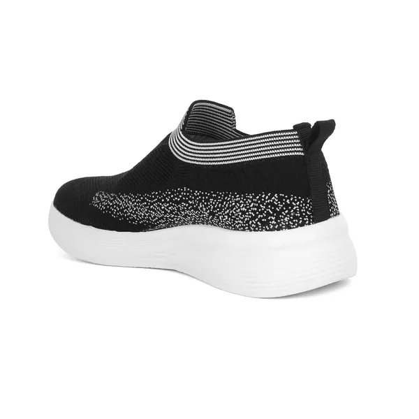 Black_Knit_Upper_With_Memory_Foam_Sole_Flat_Walking_Shoes_For_Men