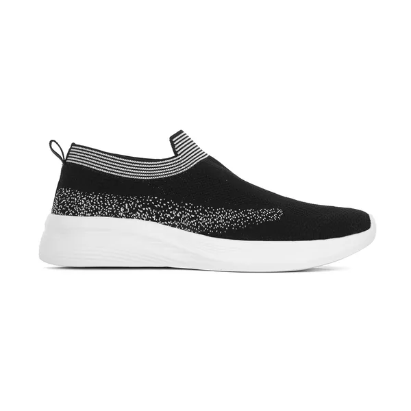 Black_Knit_Upper_With_Memory_Foam_Sole_Flat_Walking_Shoes_For_Men