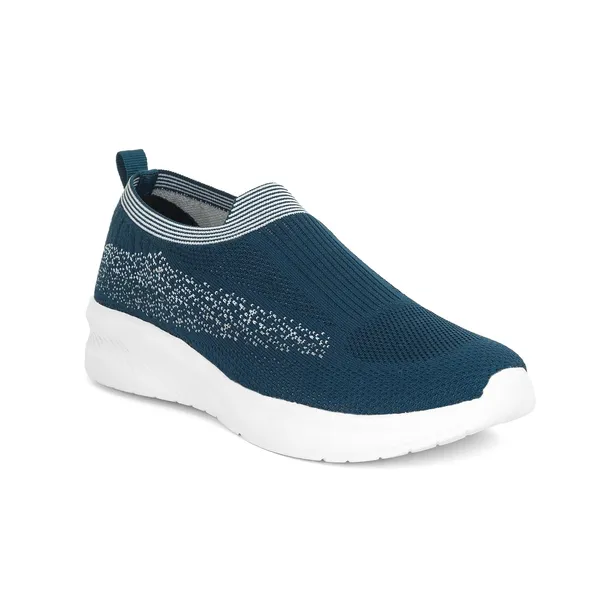Teal_Knit_Upper_With_Memory_Foam_Sole_Flat_Walking_Shoes_For_Men