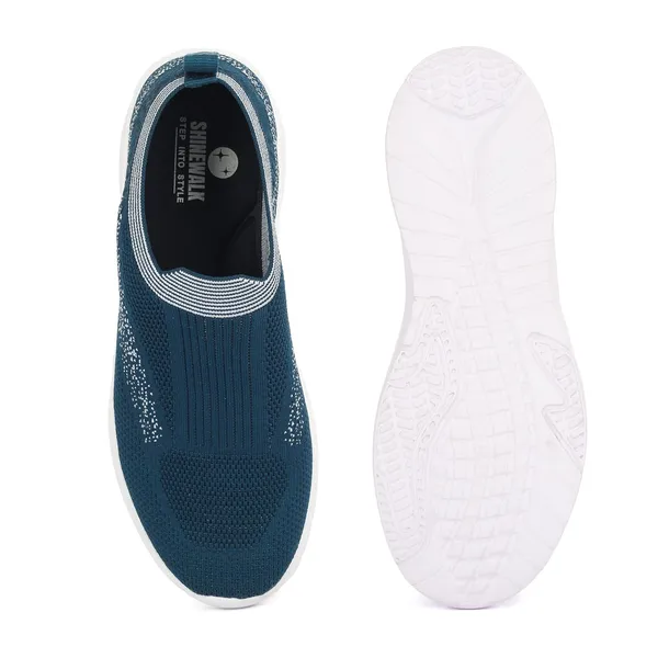 Teal_Knit_Upper_With_Memory_Foam_Sole_Flat_Walking_Shoes_For_Men