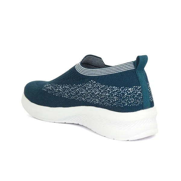 Teal_Knit_Upper_With_Memory_Foam_Sole_Flat_Walking_Shoes_For_Men