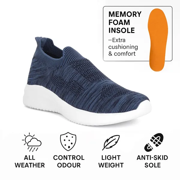 Navy_Blue_Knit_Upper_With_Memory_Foam_Sole_Flat_Walking_Shoes_For_Men