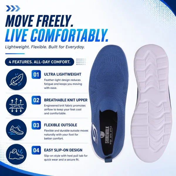 styvora_Women�s_Slip-On_Walking_Shoes_|_Lightweight_Breathable_Knit_Sneakers_Slip_On_Sneakers_For_Unisex_(Blue_,_6)