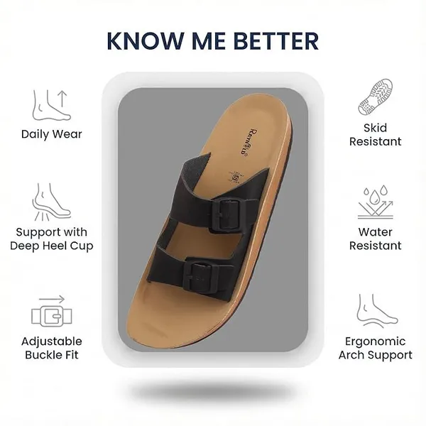 Black_Synthetic_Leather_Upper_Eva_Midsole_Rubber_Outsole_Flat_Slip-on_Sandals_For_Men