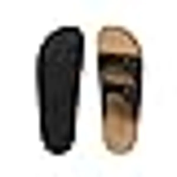 Black_Synthetic_Leather_Upper_Eva_Midsole_Rubber_Outsole_Flat_Slip-on_Sandals_For_Men
