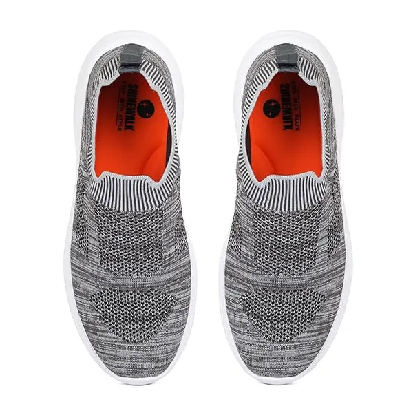 Dark_Gray_Knit_Upper_With_Memory_Foam_Sole_Flat_Walking_Shoes_For_Men