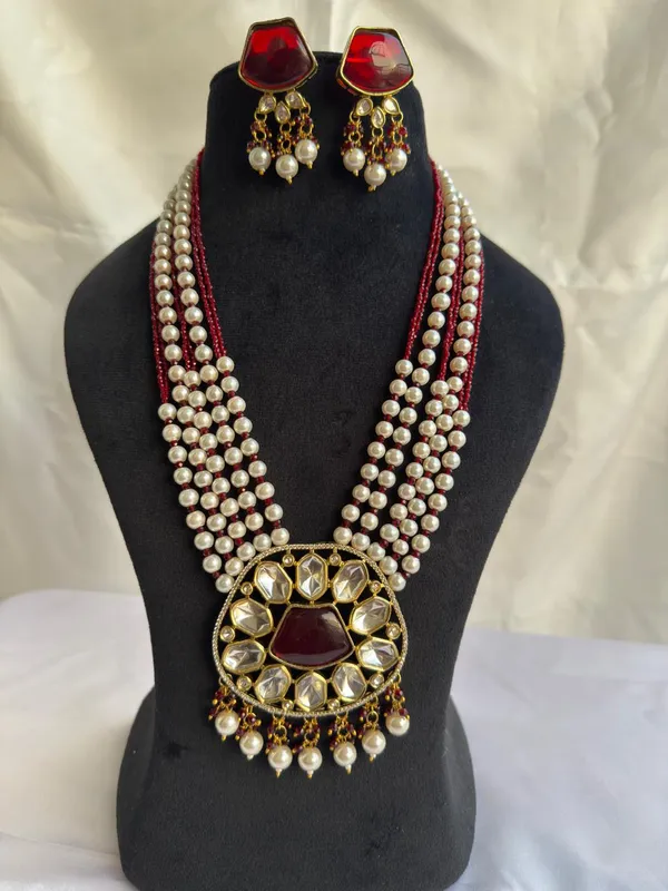Multicolor_Gold_Plated_Brass_Necklace_Set_With_with_polki_&_mojonight_kundan_For_Women