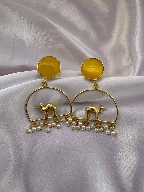 Multicolor_Gold_Plated_Brass_Earrings_For_Women