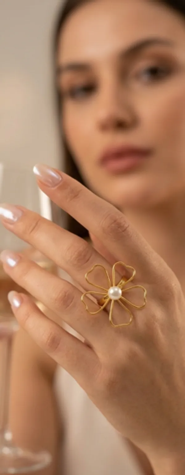 White_And_Gold_Plated_Brass_Hand_Ring_For_Women