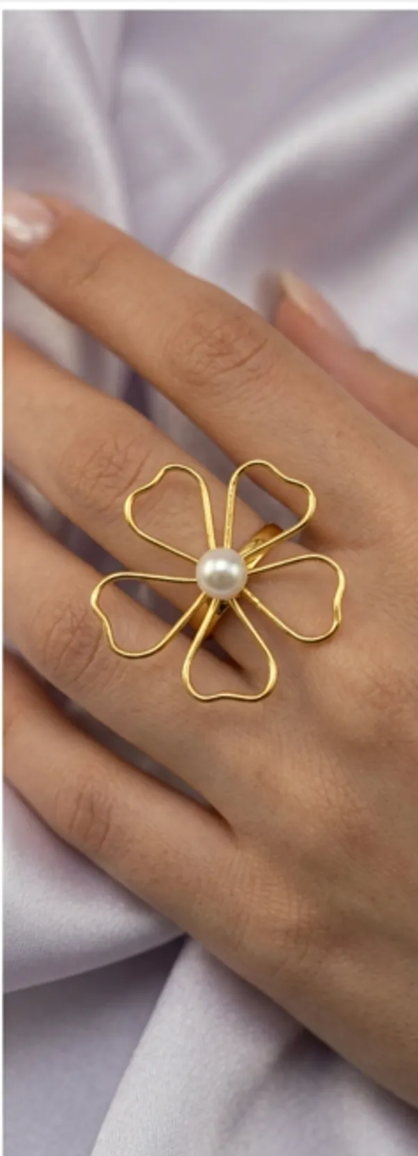 White_And_Gold_Plated_Brass_Hand_Ring_For_Women