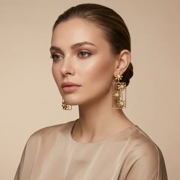 Golden_And_White_Plated_Brass_Drop_Earrings_For_Women
