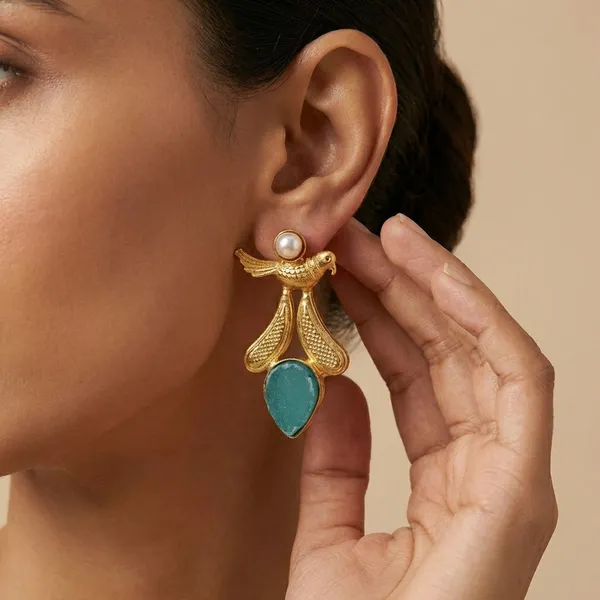 Multicolor_Gold_Plated_Brass_Earrings_For_Women