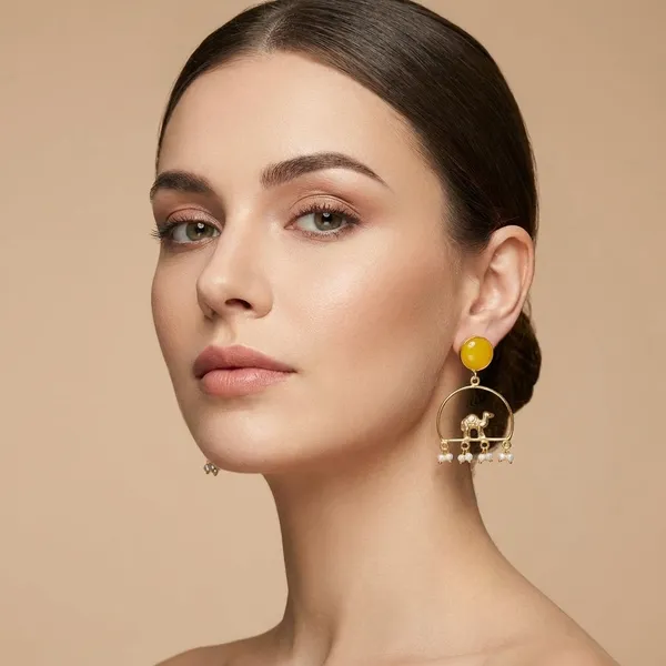 Multicolor_Gold_Plated_Brass_Earrings_For_Women