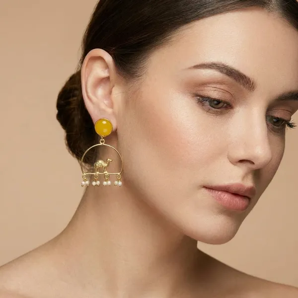 Multicolor_Gold_Plated_Brass_Earrings_For_Women