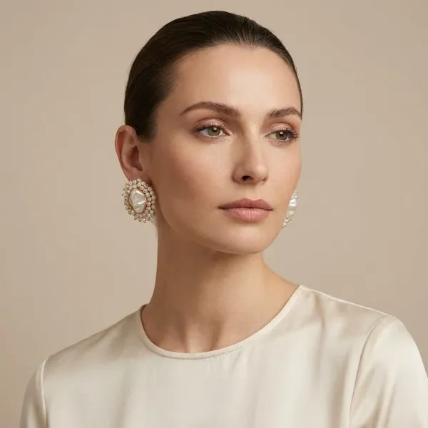 White_And_Gold_Plated_Brass_Earrings_For_Women