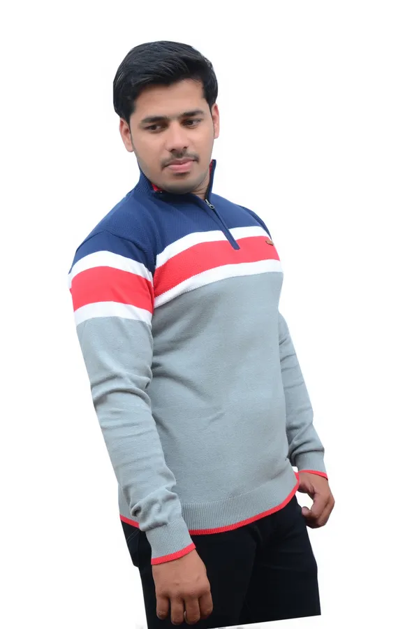 Navy_And_Coral_&_Grey_Wool_Blend_Premium_And_Elegant_High_Neck_Sweater_For_Men