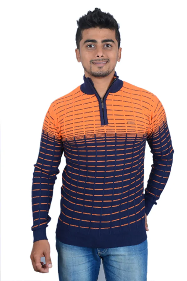Navy_Blue_And_Orange_Wool_Blend_Premium_And_Elegant_High_Neck_Sweater_For_Men