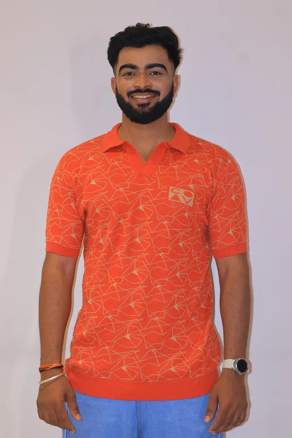 Orange_With_Blue_Cotton_Premium_And_Elegant_T-Shirt_For_Men