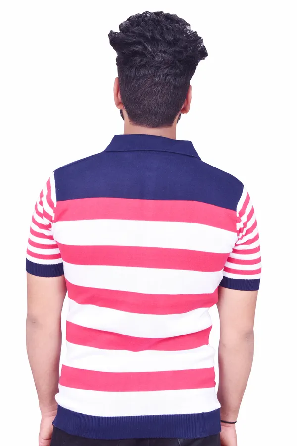 Navy_Blue_And_Pink_Cotton_Premium_And_Elegant_Polo_T-Shirt_For_Men