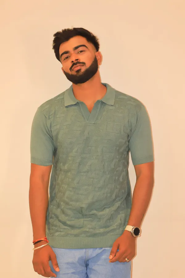Sage_Green_Poly-Cotton_Knit_Premium_And_Elegant_Knit_Polo_T-Shirt_For_Men
