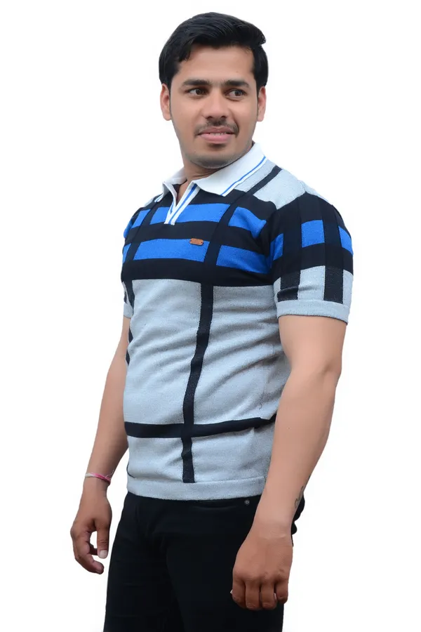 Blue_&_Grey_Cotton_Premium_And_Elegant_Polo_T-Shirt_For_Men