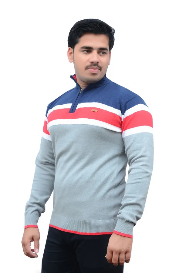 Navy_And_Coral_&_Grey_Wool_Blend_Premium_And_Elegant_High_Neck_Sweater_For_Men