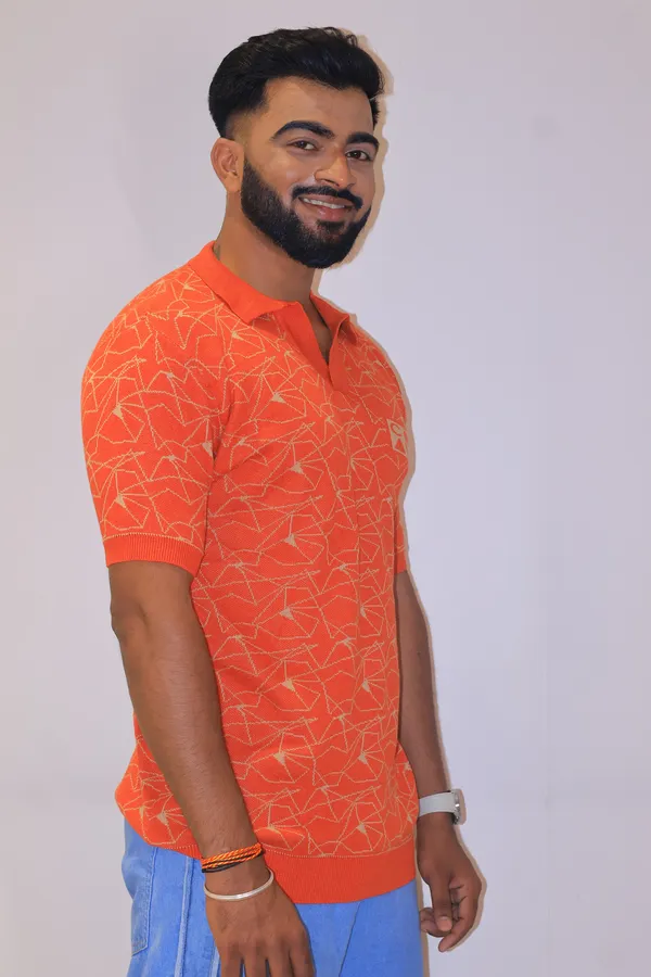Orange_With_Blue_Cotton_Premium_And_Elegant_T-Shirt_For_Men