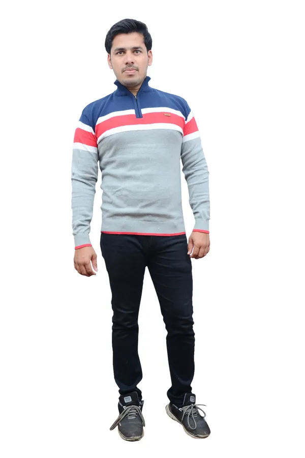 Navy_And_Coral_&_Grey_Wool_Blend_Premium_And_Elegant_High_Neck_Sweater_For_Men