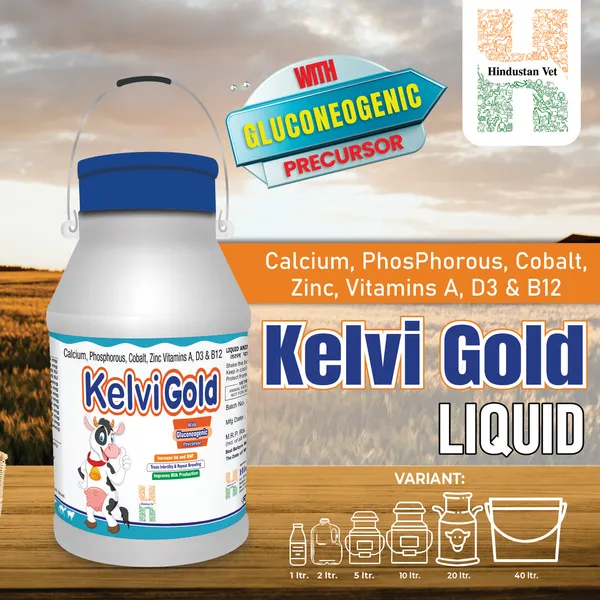 KELVIGOLD_Chelated_Liquid_Calcium_For_Cow/Buffalo/Sheep/Goat/Poultry/Horse/Fish/Dog/Cat/Pig