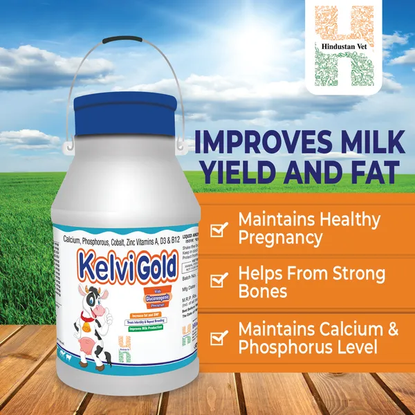 KELVIGOLD_Chelated_Liquid_Calcium_For_Cow/Buffalo/Sheep/Goat/Poultry/Horse/Fish/Dog/Cat/Pig