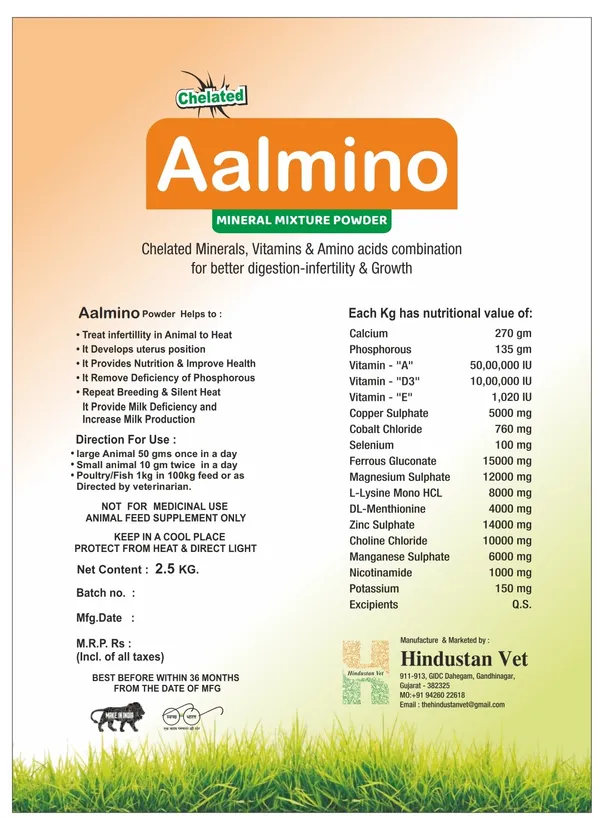 AALMINO-Chelated_Mineral_Mixture_For_Cow/Buffalo/Sheep/Goat/Poultry/Horse/Fish/Dog/Cat/Pig