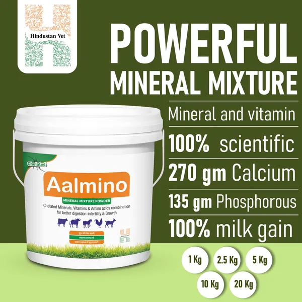 AALMINO_Chelated_Mineral_Mixture_For_Cow/Buffalo/Sheep/Goat/Poultry/Horse/Fish/Dog/Cat