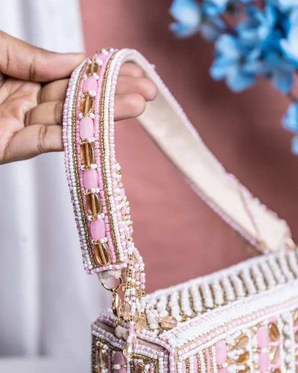 Aurela_Pastel_Pink_&_Gold_Beaded_Crescent_Clutch