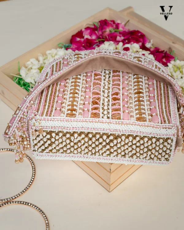 Aurela_Pastel_Pink_&_Gold_Beaded_Crescent_Clutch
