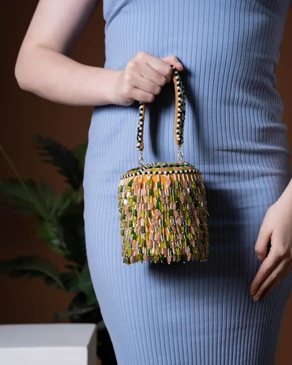 Ameira_Green_&_Nude_Crystal_Beaded_Box_Bag